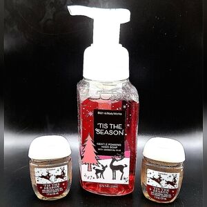 TIS THE SEASON GENTLE FOAMING HAND SOAP & 2 HAND SANITIZERS
